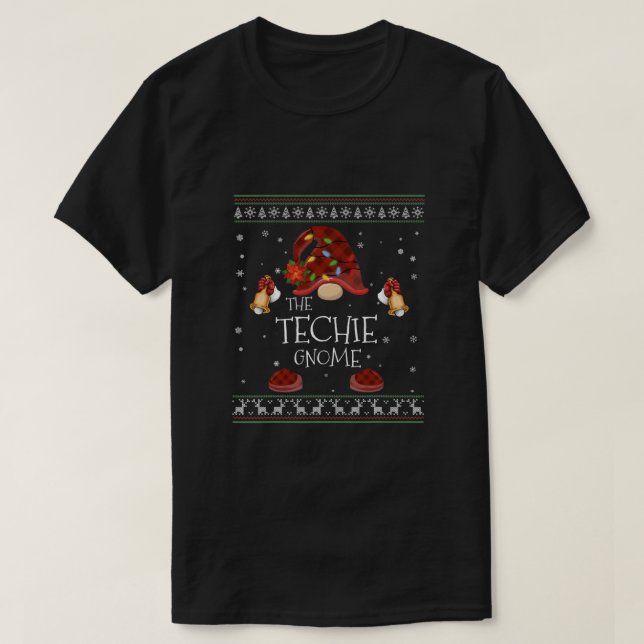 Mb Techie Gnome Buffalo Play-julljus Ugly T Shirt (Design framsida)
