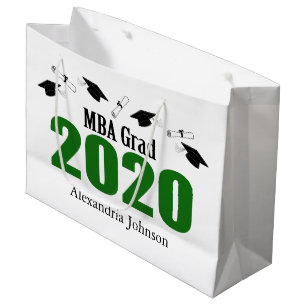 MBA Grad 2020 Studenten Gift Bag (Grönt)