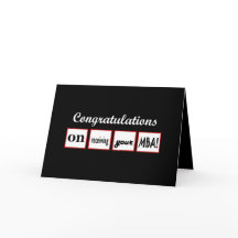 MBA-grad - ANPASSADE NAMN Grattisar -