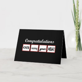 MBA-grad - ANPASSADE NAMN Grattisar - Kort