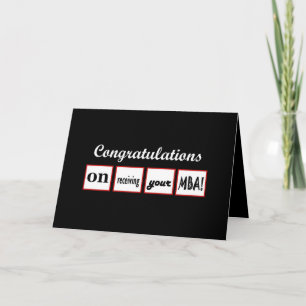 MBA-grad - ANPASSADE NAMN Grattisar - Kort