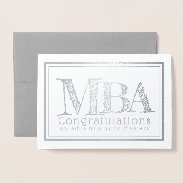 MBA Master of Business Administration Folierat Kort (Framsida med kuvert)
