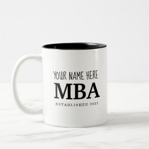 MBA Master of Business Administration Studenten Två-Tonad Mugg