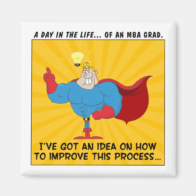 MBA Student känner till svaren på alla problem Magnet (Framsidan)