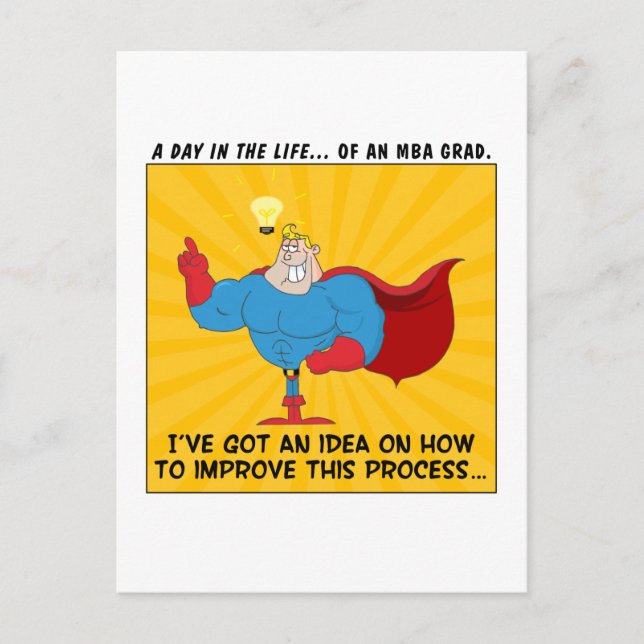 MBA Student känner till svaren på alla problem Meddelande Vykort (Framsida)