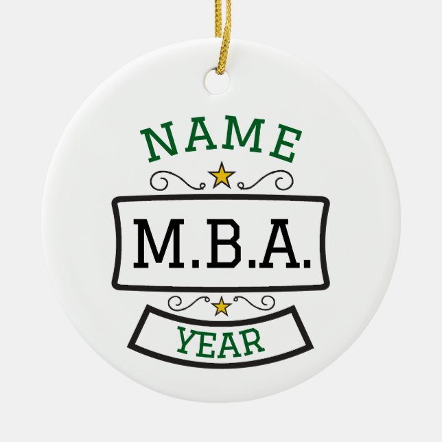 MBA Studenten Personlig Gift Julgransprydnad Keramik (Framsidan)