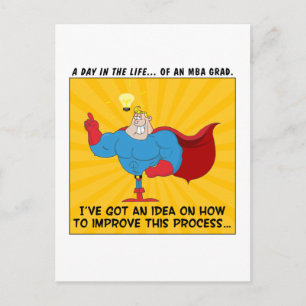 Mba-studenter vet svaren till alla problem meddelande vykort