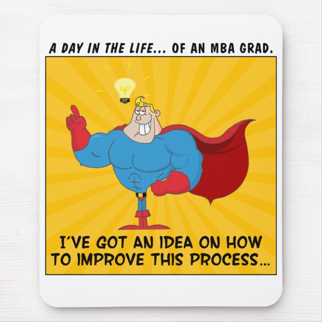Mba-studenter vet svaren till alla problem musmatta (Framsidan)