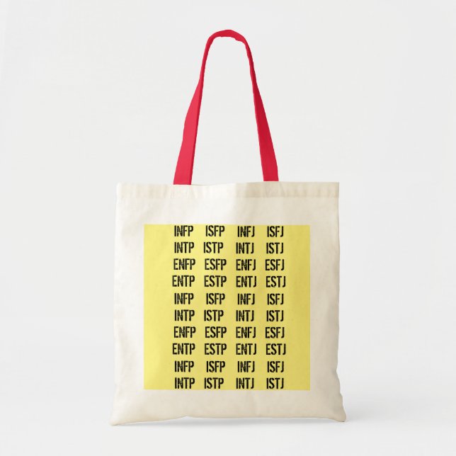MBTI Personality Tote Bag Tygkasse (Framsidan)