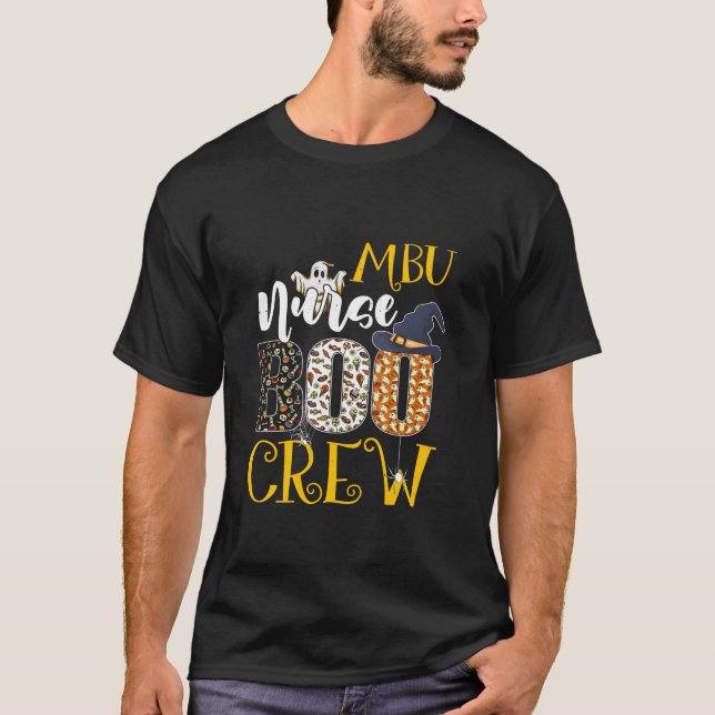 MBU Nurse Boo Crew Halloween Costume Boo Ghost Spi T Shirt (Framsida)