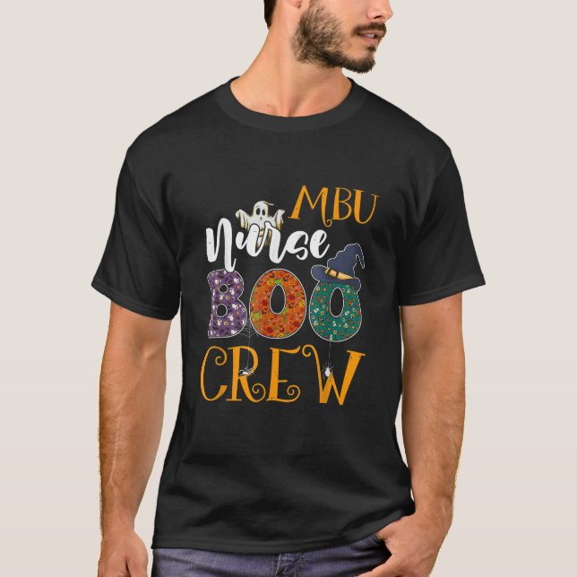 MBU Nurse Boo Crew Mor Baby Unit Nurse Hallowee T Shirt (Framsida)