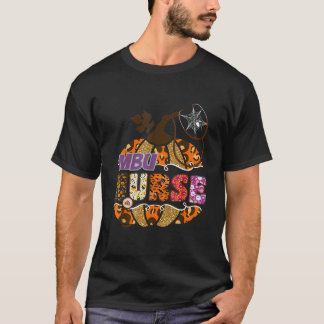 MBU Nurse Halloween Pumpkin Leopard Medical Proced T Shirt