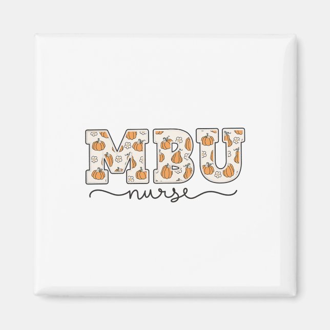 Mbu Nurse Pumpkin Fall Mor Magnet (Framsidan)