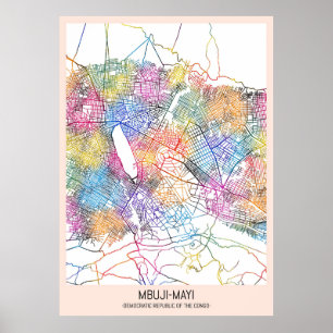 Mbuji-Mayi Democratic Republic of Congo City Poster