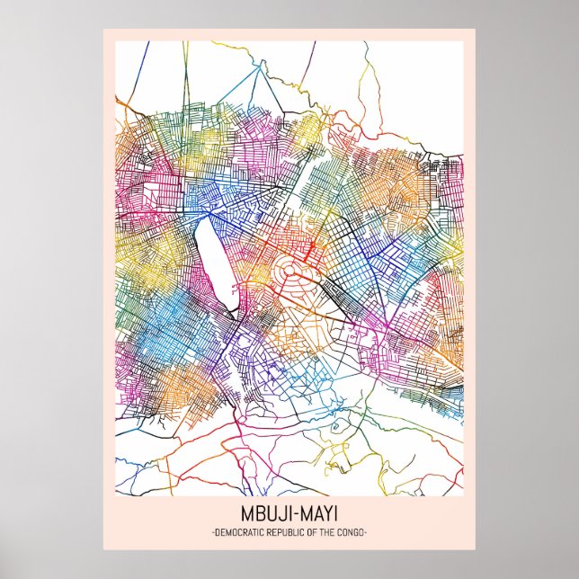 Mbuji-Mayi Democratic Republic of Congo City Poster (Framsidan)