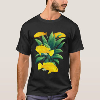 Mbuna Cichlids Gult Cichlids Aquarium Fish Art Art T Shirt