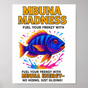 Mbuna Galenhet Poster - Neon Cichlid Wall Art