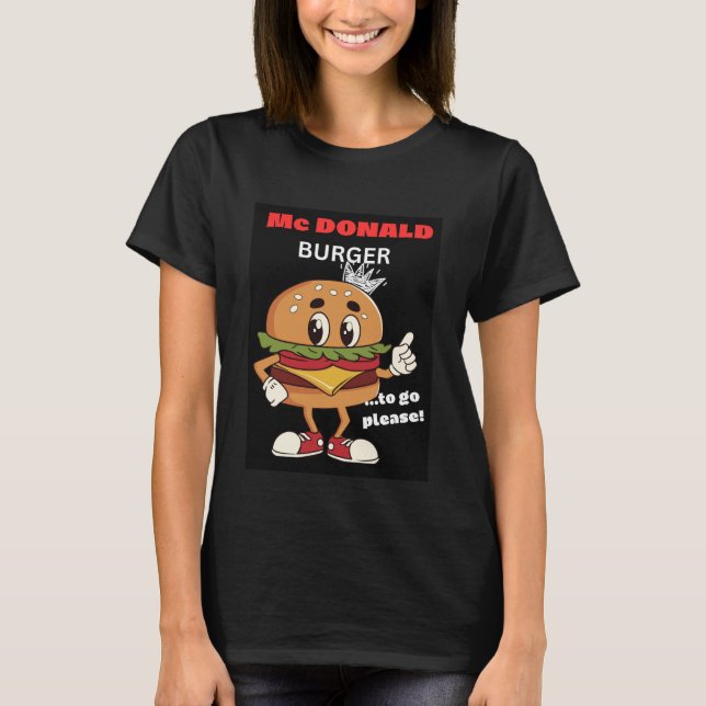 Mc DONALD BURGER T-Tröja T Shirt (Framsida)