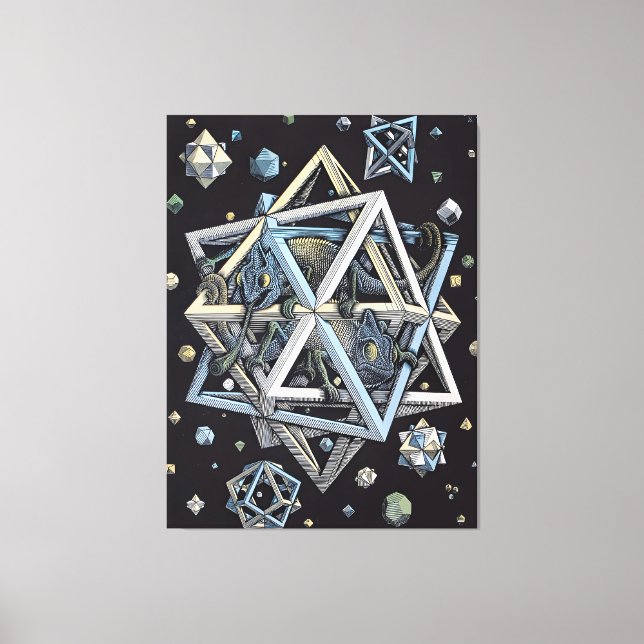 MC Escher art style Canvastryck (Framsida)