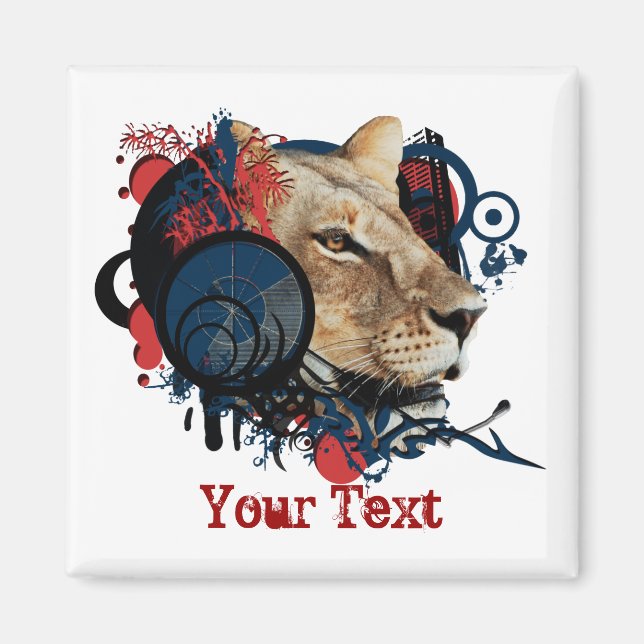 MC Kung annoncer - safari-kylmagnet Magnet (Framsidan)