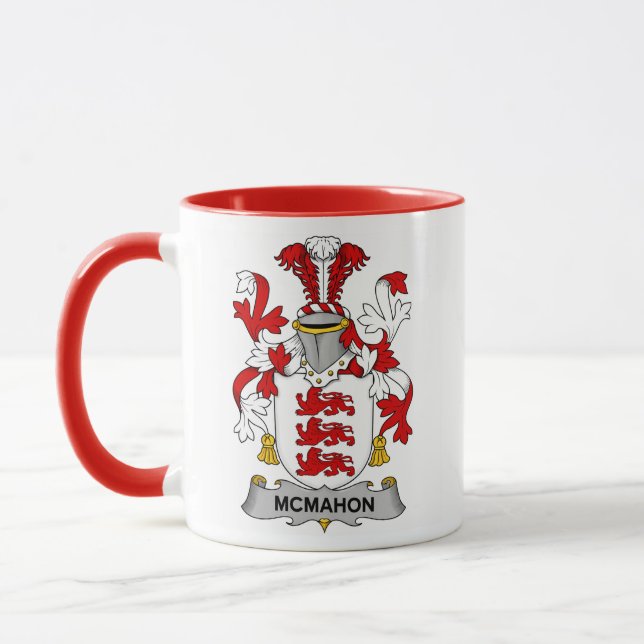 Mc Mahon Familj Coats of Arms Kaffe Mugg (Vänster)