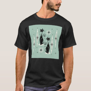 MC Meow Retro Atomic Cats på Vintage Mint Photogra T Shirt