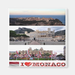 MC - Monaco - I Kärlek - Collage Mosaic Magnet