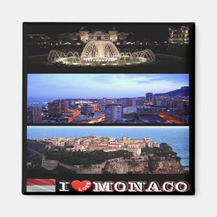 MC - Monaco - I Kärlek - Collage Mosaic Magnet