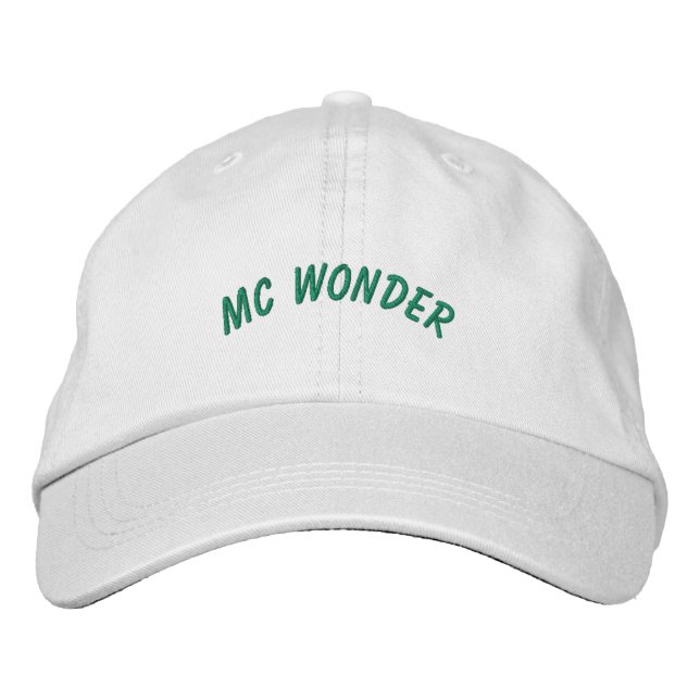MC Wonder Julhälsningar Vit mössa Pure  Broderad Keps (Framsida)