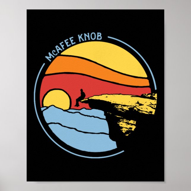 Mcafee's Knob Trail Hiking Giant Star Roanoke Grap Poster (Framsidan)