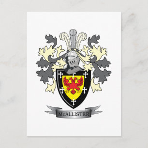 McAllister Family Crest Jackar om Arm Vykort