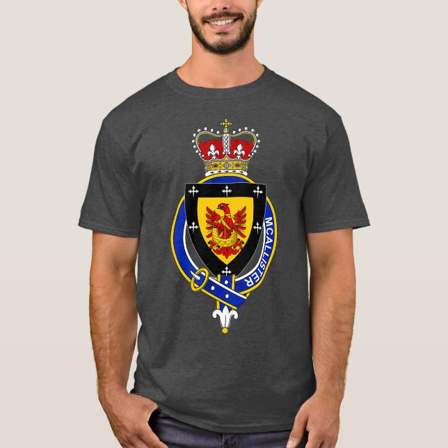 McAllister Jackar om Arm Family Crest T Shirt (Framsida)
