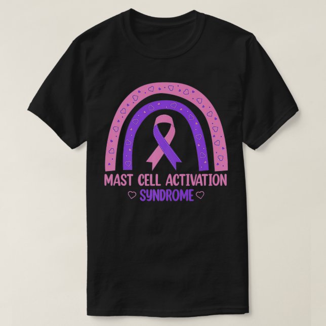 MCAS Mast Cell Activation Syndrome Awareness Ribbo T Shirt (Design framsida)