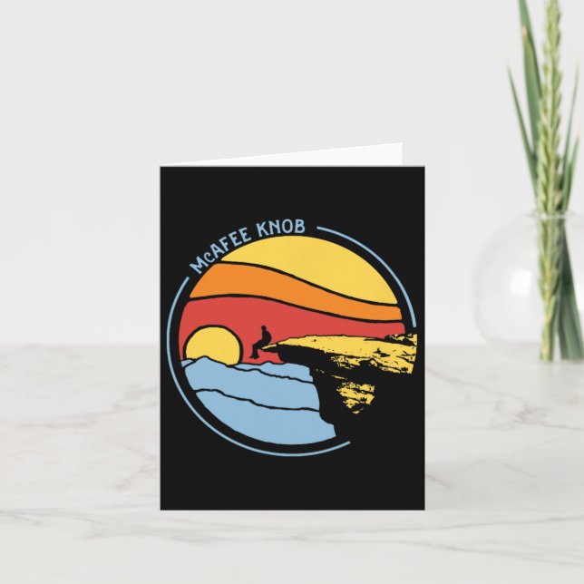 McAths Knob Trail Hiking Giant Star Roanoke Grap Kort (Framsida)