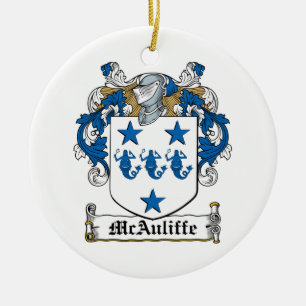 McAuliffe familjvapensköld Julgransprydnad Keramik