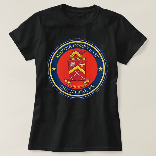 MCB Quantico Virginia Military Veteran FBI DEA Pat T Shirt (Design framsida)