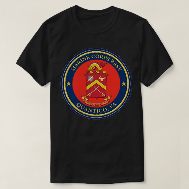 MCB Quantico Virginia Military Veteran FBI DEA Pat T Shirt (Design framsida)