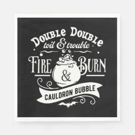 Mcbeth witches stavtypografi Halloween Pappersservett