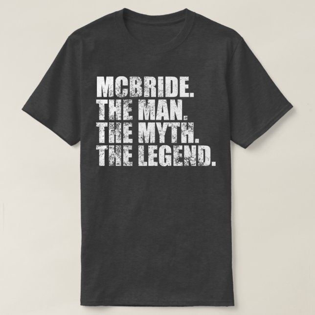 McbrideMcbride Family namn Mcbride last Name Mcbri T Shirt (Design framsida)