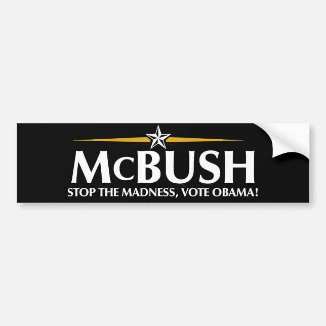 McBush anti-McCain bildekal (Framsidan)