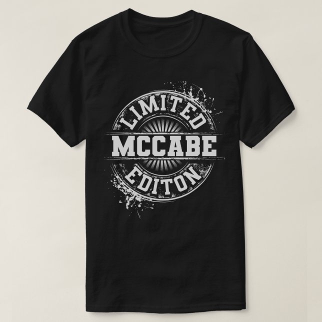 MCCABE Funny Surname Family Tree Birthday Reunion  T Shirt (Design framsida)