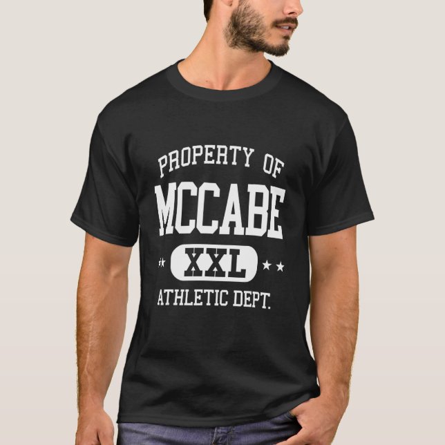McCabe Retro Athletic Egendom Dept T Shirt (Framsida)