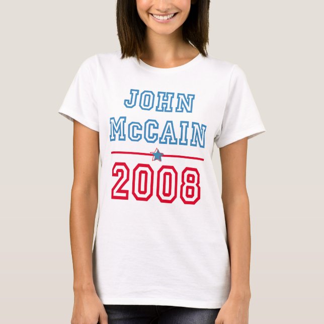 Mccain 2008 skjortor t-shirt (Framsida)