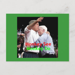 McCain Bush Hug Postcard Vykort