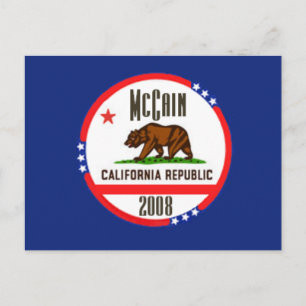 McCain CALIFORNIA-vykort Vykort