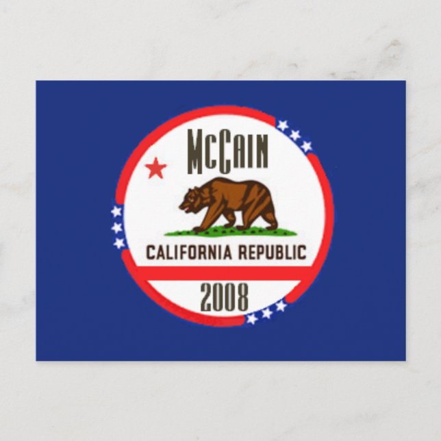 McCain CALIFORNIA-vykort Vykort (Framsida)