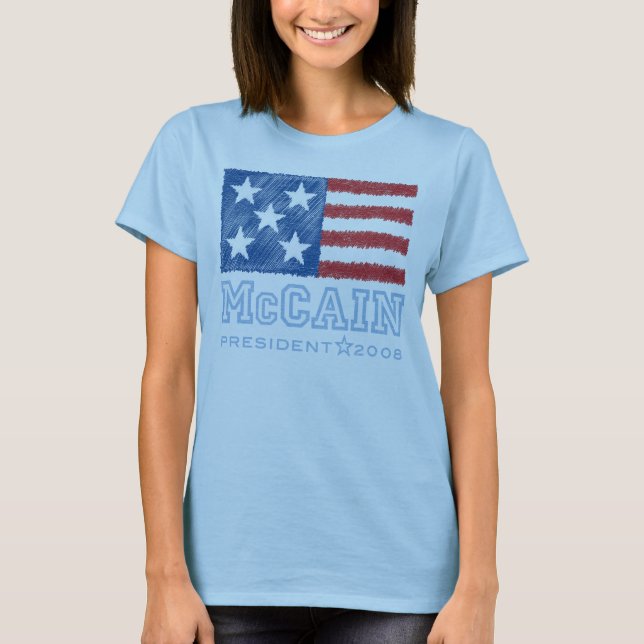 McCAIN flaggaT-tröja Tee Shirt (Framsida)