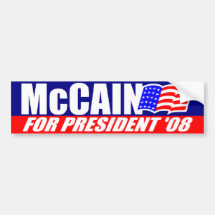 McCain för den presidentbildekalet 2008 Bildekal