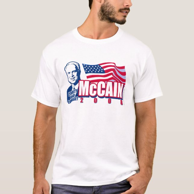 McCain för presidentskjorta T-shirt (Framsida)