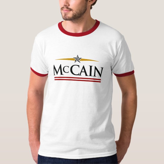 McCain för presidentT-tröja/den John McCain T Shirt (Framsida)